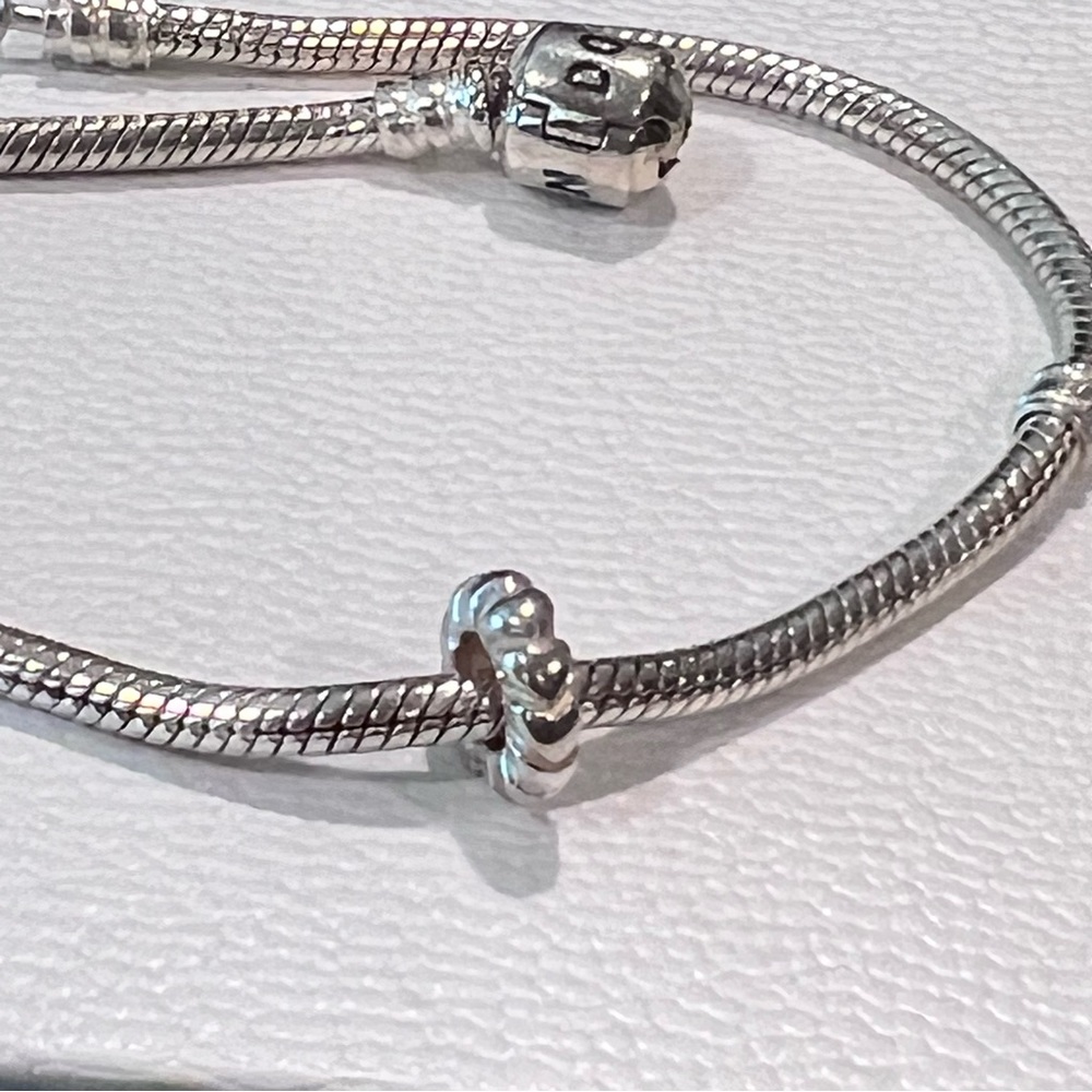 PANDORA Silver Heart Row Spacer Charm